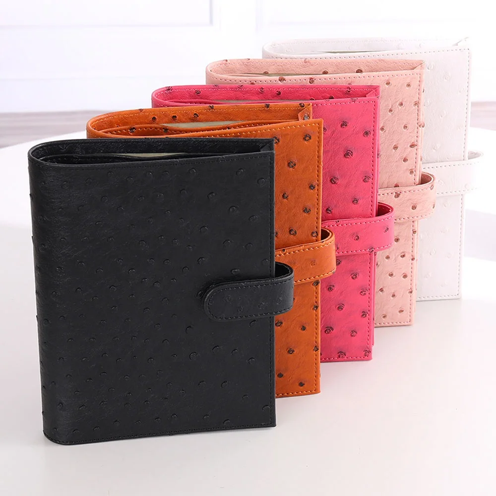 

Ins FB TK Etsy Hot 6 Ring A6 Leather Budget Binder Planner for Money Binder Organizer as Journal and Pen Set