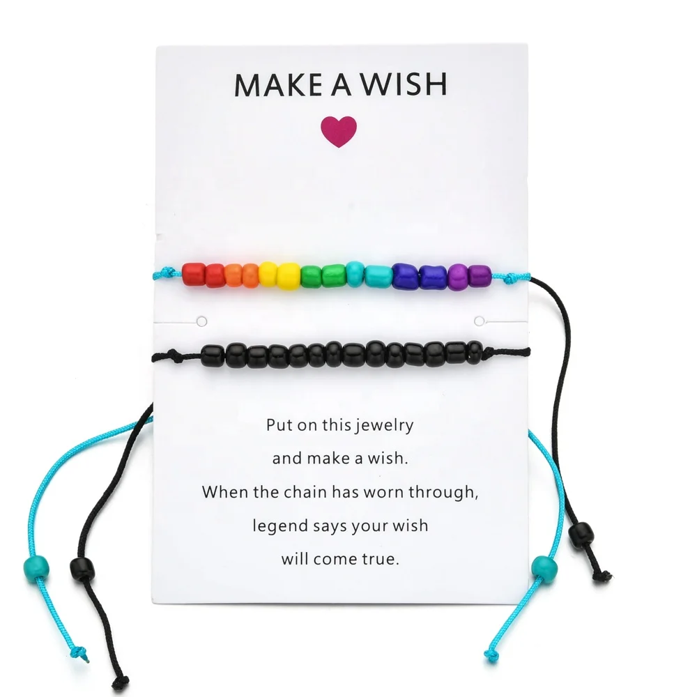 

2pc Fashion Couple Beads Bracelet Bohemia Chakra Bracelets Multicolor Small Beads Bracelet couple lovers Jewelry Gift