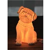 Animal lamp modern design lovely puppy dog shape porcelain table lamp light for children