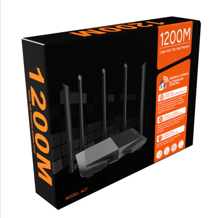 

Global version AC1200 Router High Gain 5 Antennas Dual-Band wireless Network Extender WiFi router Tenda AC7 router