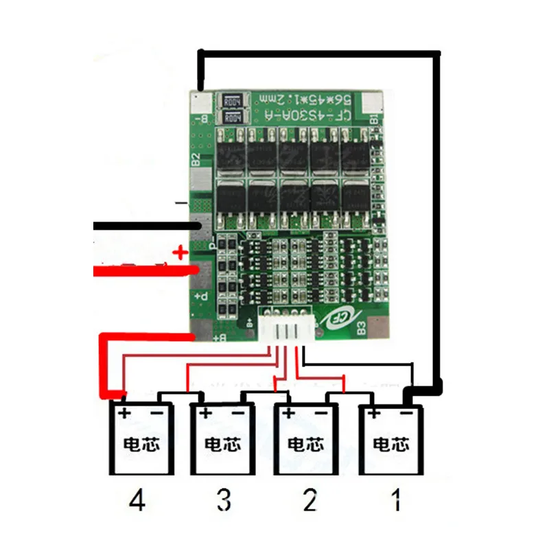 Bms 4s 50a схема подключения