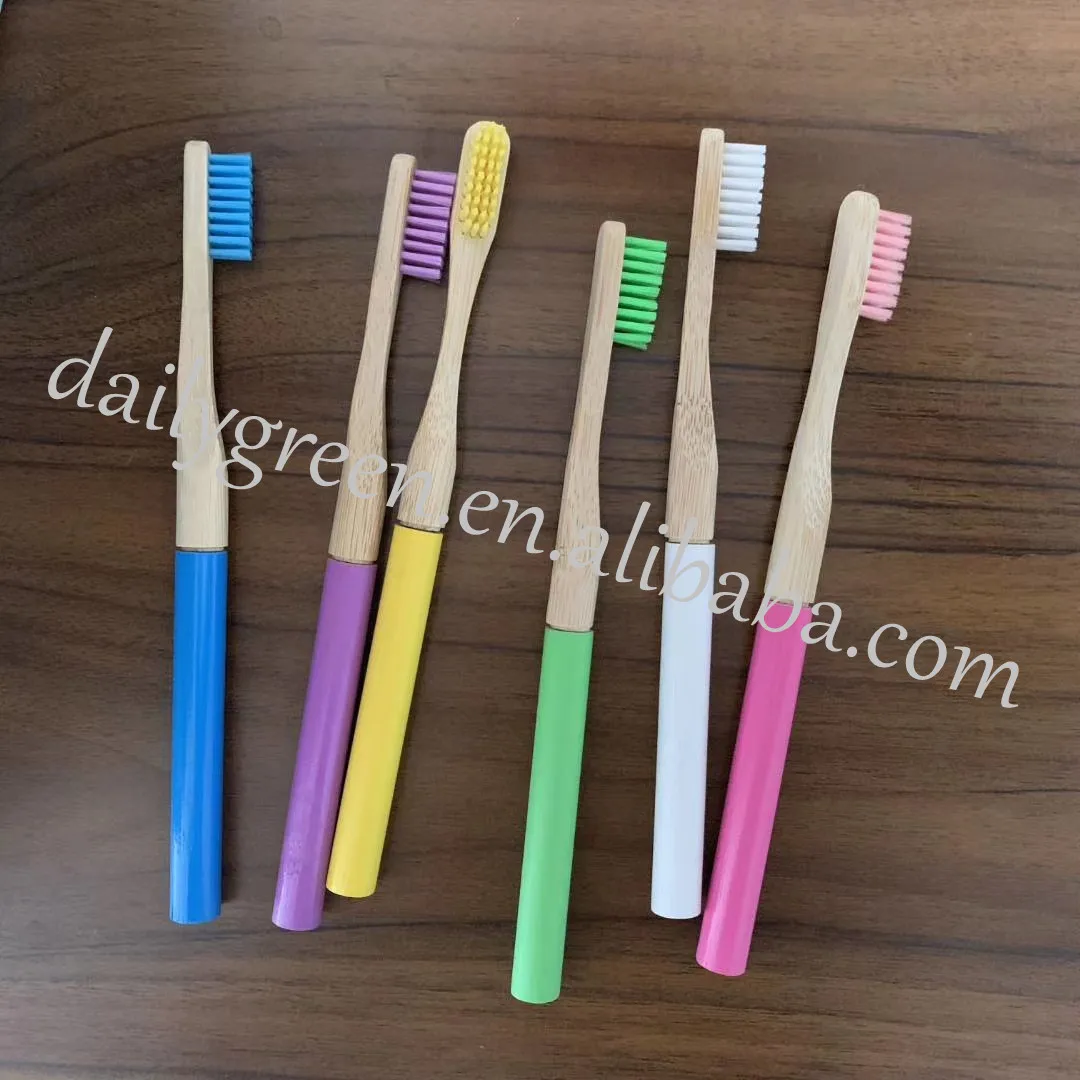 

OEM Colorful Bristles Kids Bamboo Toothbrush Replacement Head