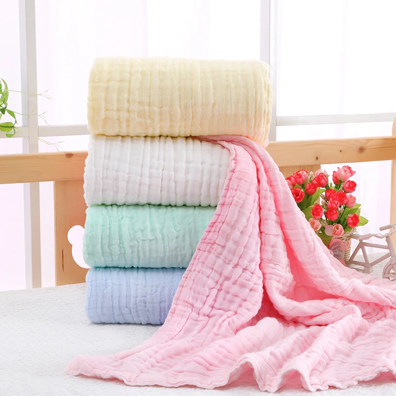 Taille Personnalisee 8 Ou 6 Couches 360g Froisse Coton Gaze Couverture 100 Coton Blanc Couleur 110x110 Cm Bebe Couvertures Buy Gaze De Coton Couverture De Bebe Couvertures De Bebe Product On Alibaba Com