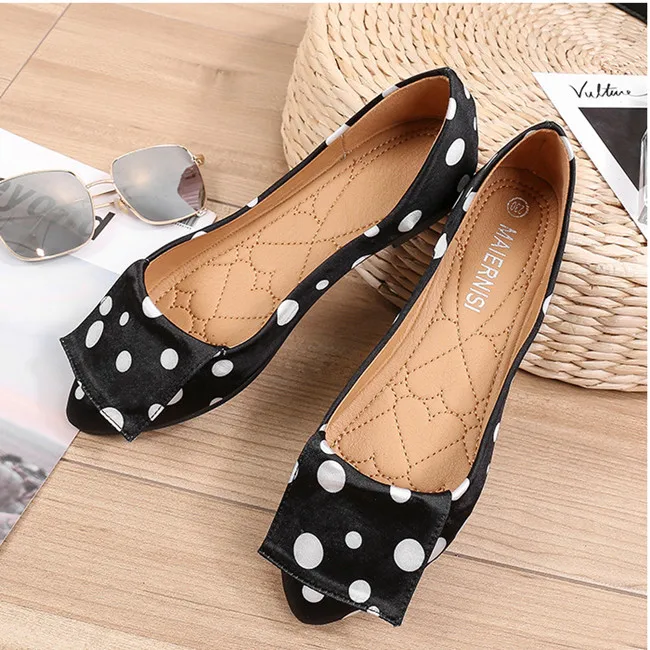 

Black Flats Pointed Toe Shoes Sandals Women Flat Ladies Pumps Shoes, Pictures shown