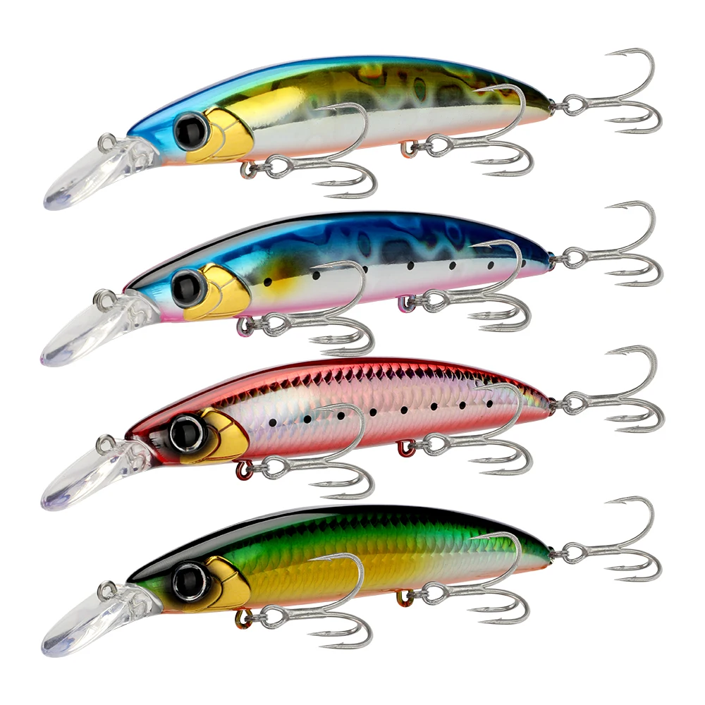 

HONOREAL 10 Colors 110MM 20G 0-1M Saltwater Fishing Lure Wide Range Suspending Minnow Made of ABS Hard Plastic Top Hot Seller