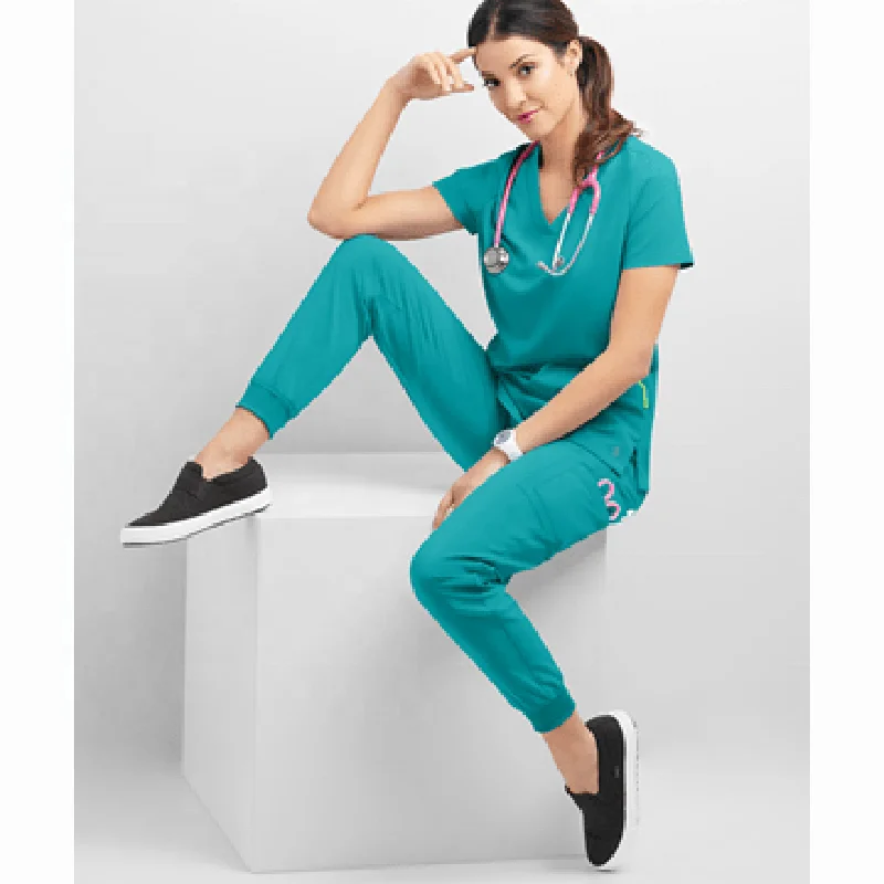 

Top Selling Scrub Medical Uniform Scrubs Joggers Nursing Spandex Stretchy Female Medical Scrubs Wholesale in Stock, Customized