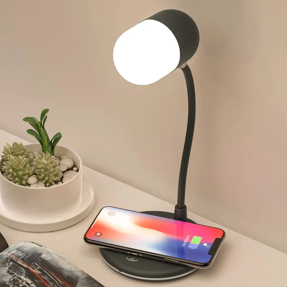 

Hot Sale Beside Lamp With Music Speaker and Wireless Charger for samsung phone