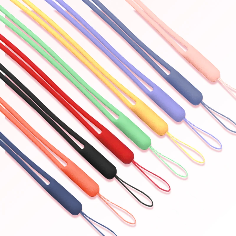 

Universal Key Chain Cell Phone Leash Necklace String Retractable Silicone Neck Strap Lanyard, 9 colors