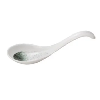 

Japanese spoon Melamine Soup Spoon deep hook Factory price 6 inch green Decal print spoon, Multicolor