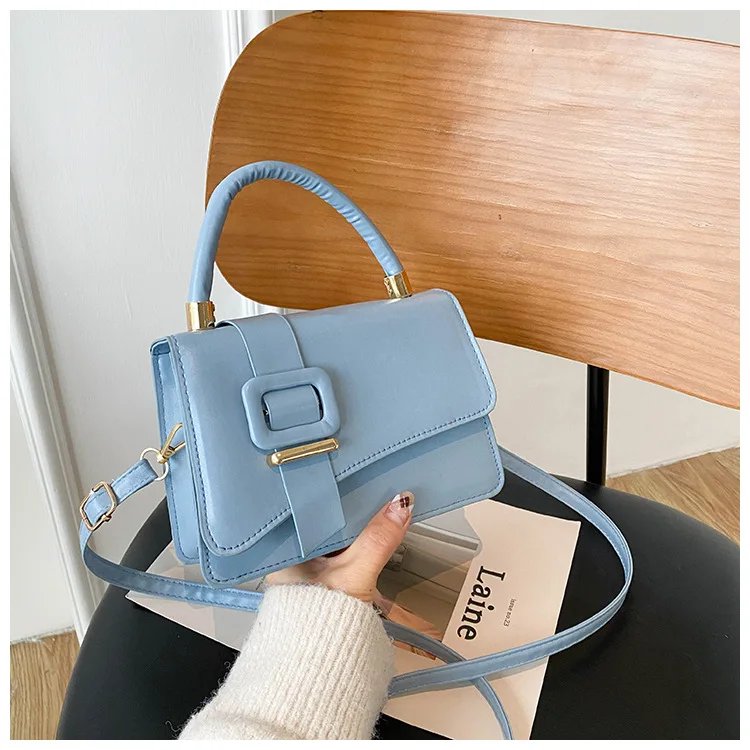 

Cross-body texture handbag Korean version simple fashion single shoulder texture small square bag for woman