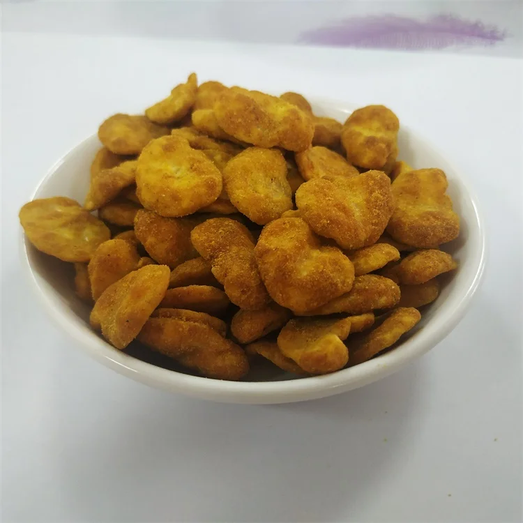 
Hot sale cheap price crispy snacks curry flavor broad bean chips 