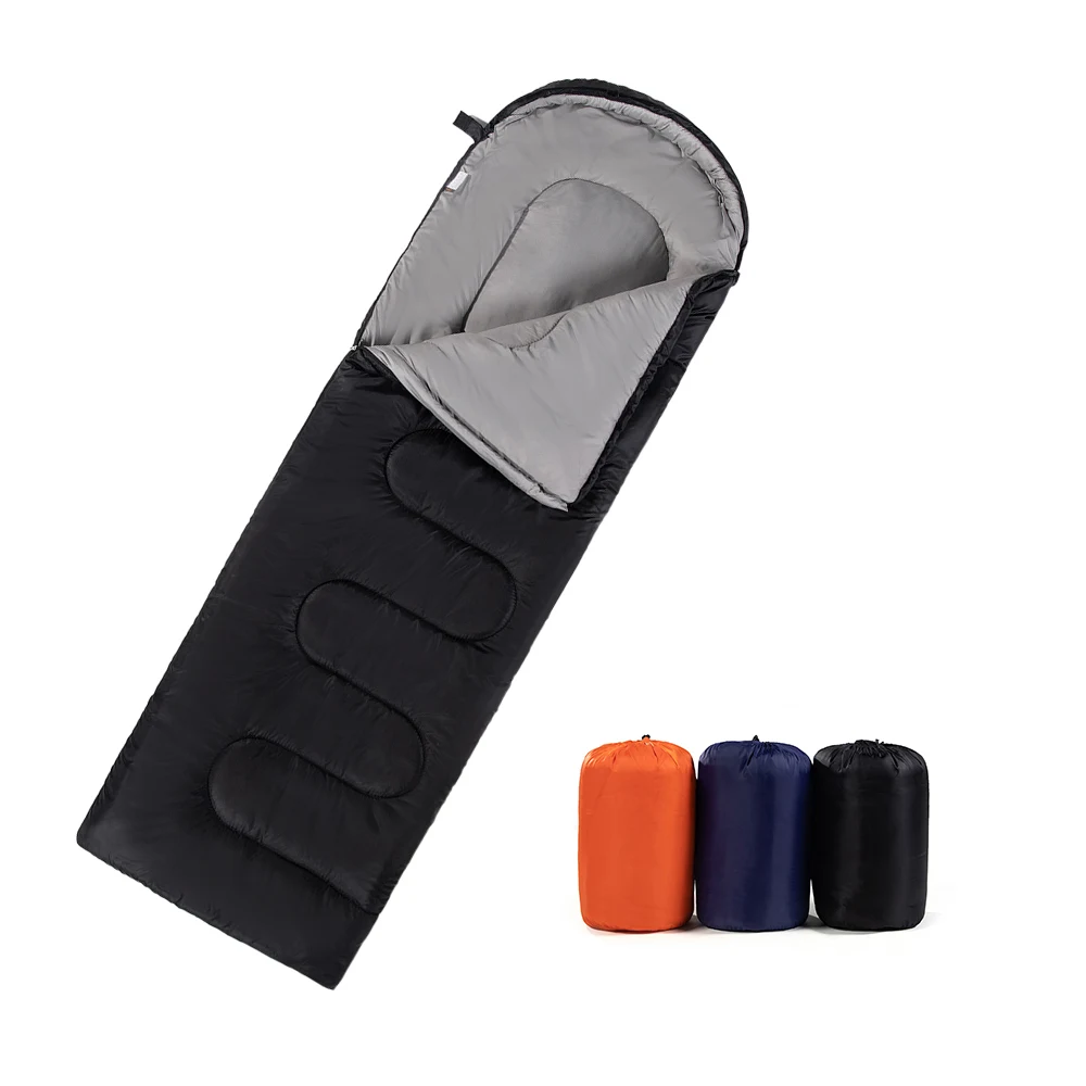 

Freight free overseas warehouse direct delivery high quality sleeping bag for winter camping, Blue,black,orange