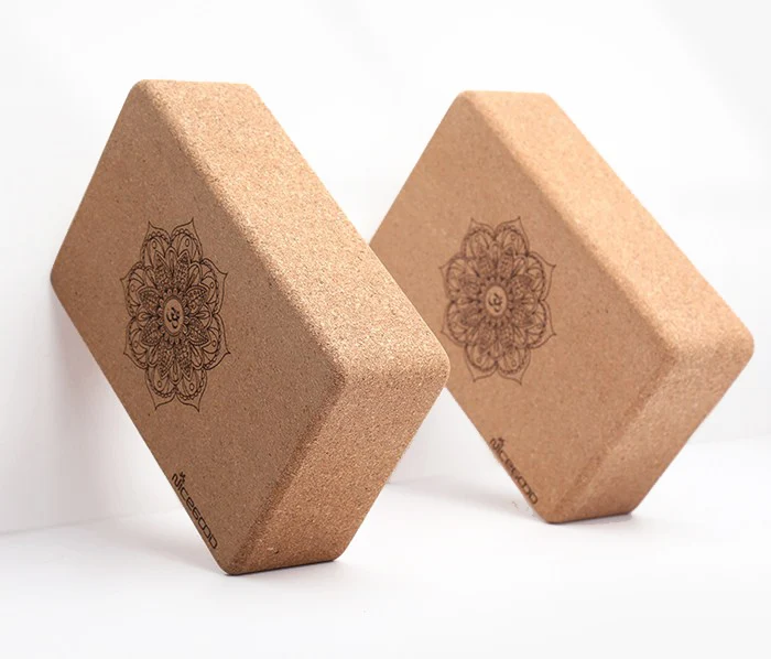 

Fashion Yoga Equipment Plain Nature Cork Yoga Block Set Custom