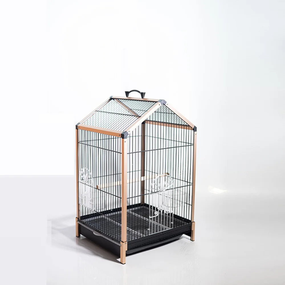

Cheap Price Wholesale Pigeon and Parrot Cage Metal Material Folding Large House Other Pets Bird Cage, Black and gold