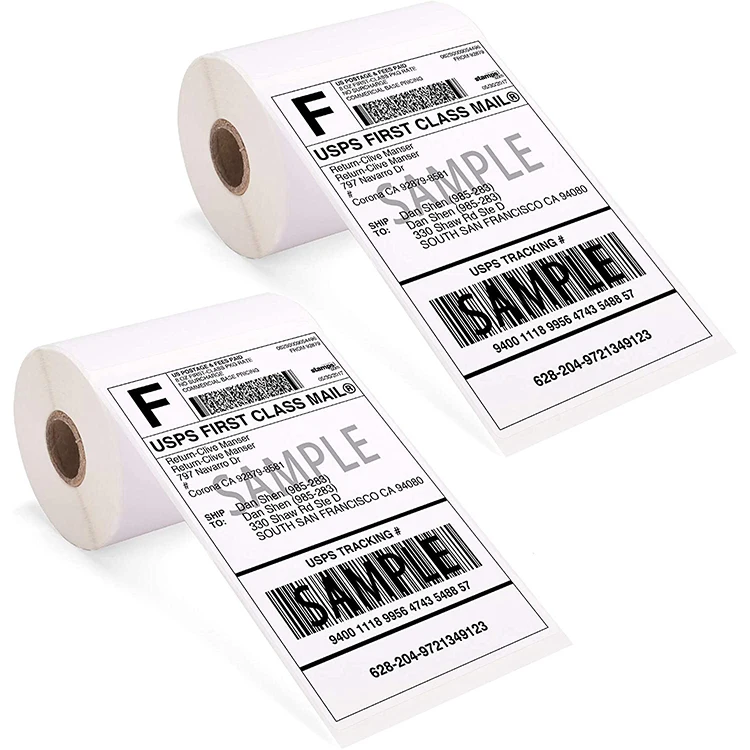 

Wholesale Dymo Self Printing Adhesive 4x6 Direct Thermal Paper Blank White Shipping Thermal Labels Roll