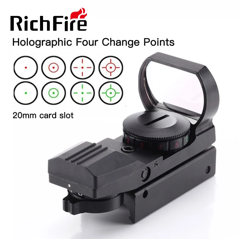 

RichFire Red Green Dot Lens Red Dot Reflex Sight with Various Dot Style