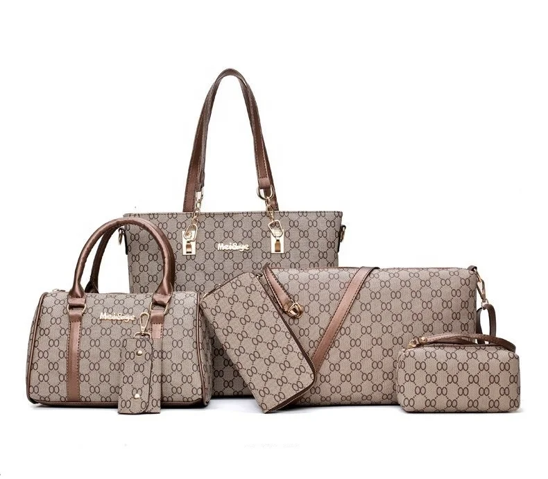 

Wholesale Designer 6 Piece Set Women Bags Custom Brand Ladies Bags Handbag Set for Women