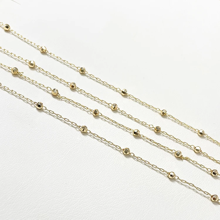 

Unique Design 14K Gold Plated Irregular Bead Chain for Jewelry Making