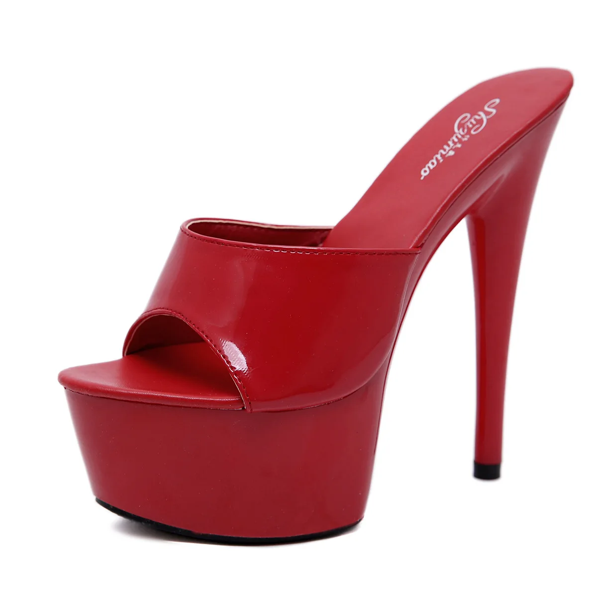 

Multicolor Reinforcement 15CM Ladies Footwear Sexy Platform Pole Dance Stiletto Super High Heel sandals Shoes For Women, White, yellow, red, black, purple, blue, pink, silver, plum