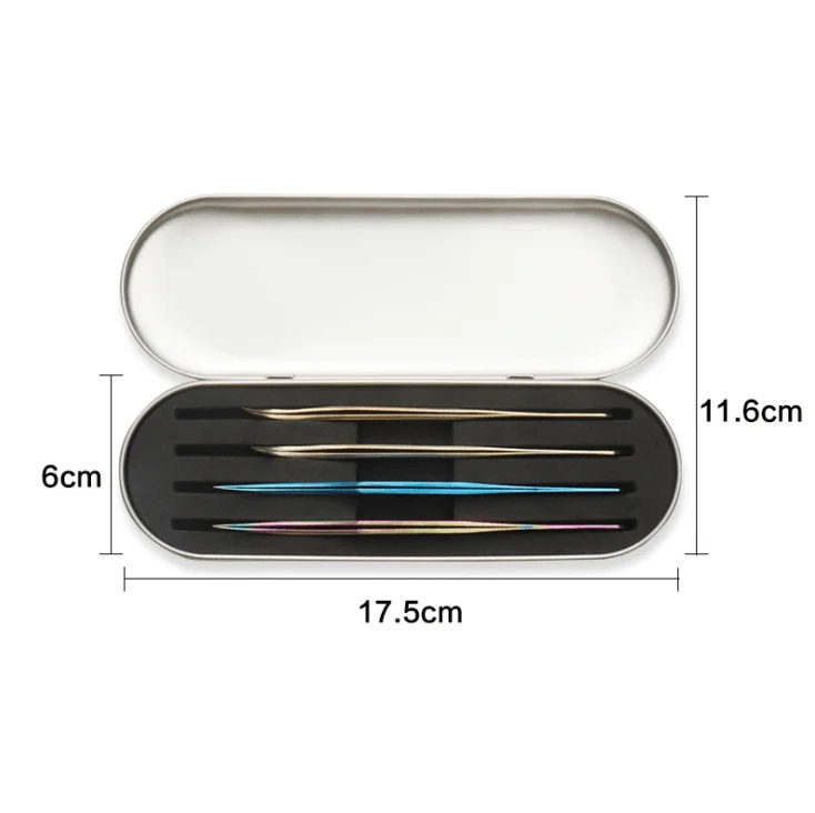 

Wholesale new style grafting false eyelash tweezers storage box tinplate material beauty eyelash tweezers tool box, White