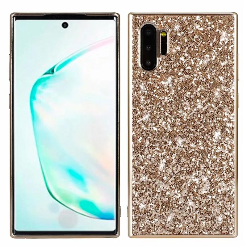 

Wholesale Shinning Glitter Electroplate PC Phone Case For Samsung Galaxy Note 10 Plus S10 S8 Note 9 Protective Cover Case