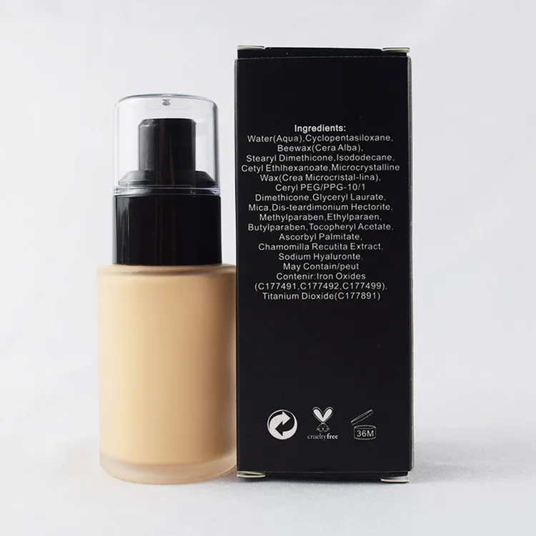 

Eco-friendly 12 colors full coverage liquid foundatiom