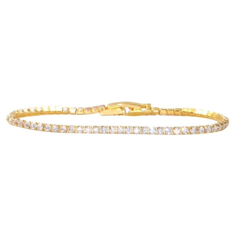 

s925 sterling silver 2.0mm luxury tennis diamond bracelet wholesale