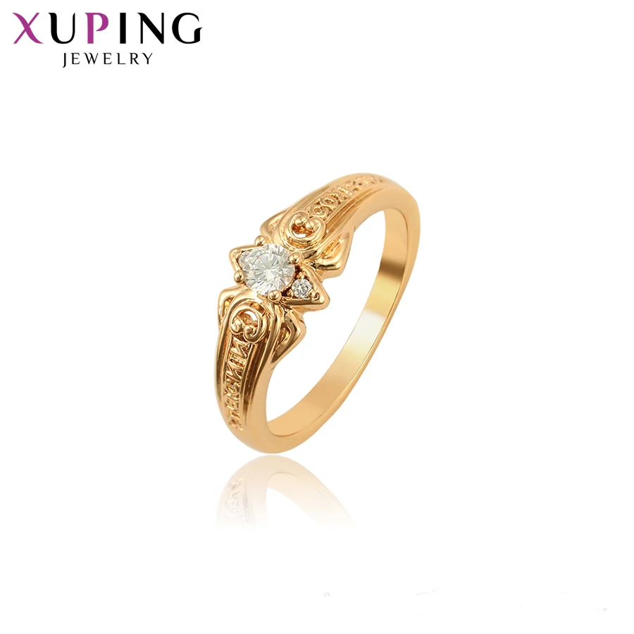 

15902 xuping jewelry 18K gold color vintage special and fashionable daily romantic diamond ring simple women ring