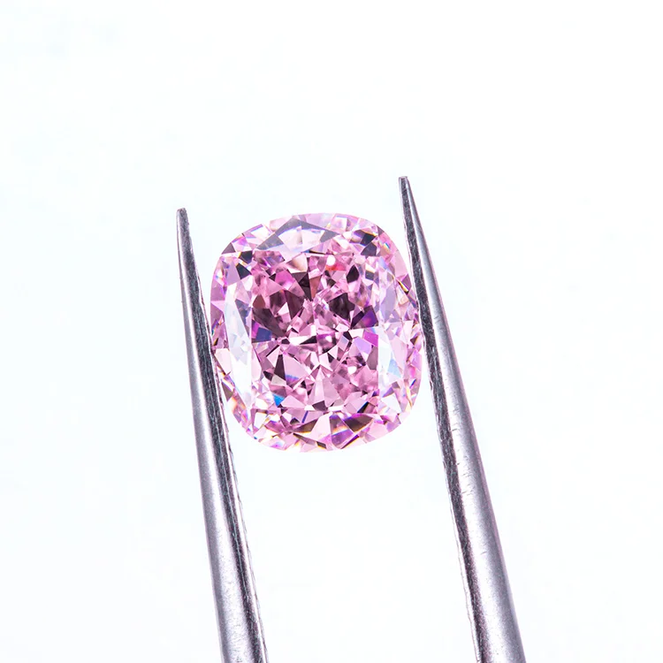 

Anster Hot selling Factory wholesale price hand made Cushion Ice cut pink diamond cabochon simulant diamond loose Gemstone, Fancy pink diamond
