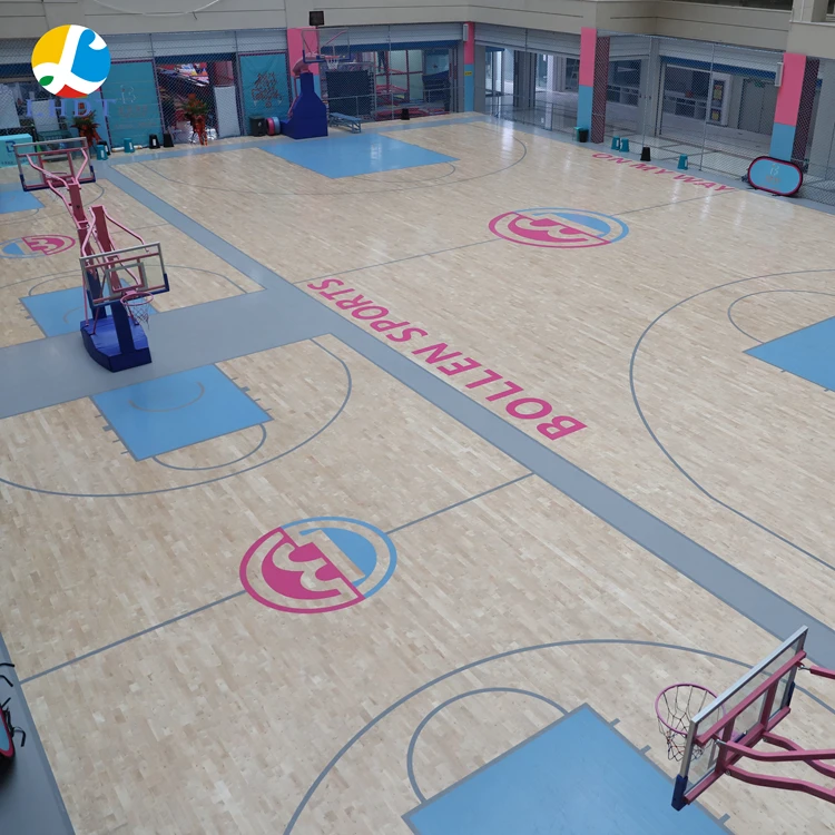 

Anti-slip Sports basketball court wood floor Indoor basketball flooring wood