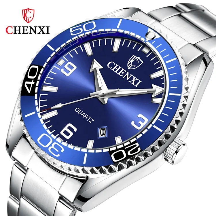 

Fashion Chenxi Top Brand Man Luxury Quartz Men Analog Military Sports Full Steel Wrist Watch Waterproof Clock