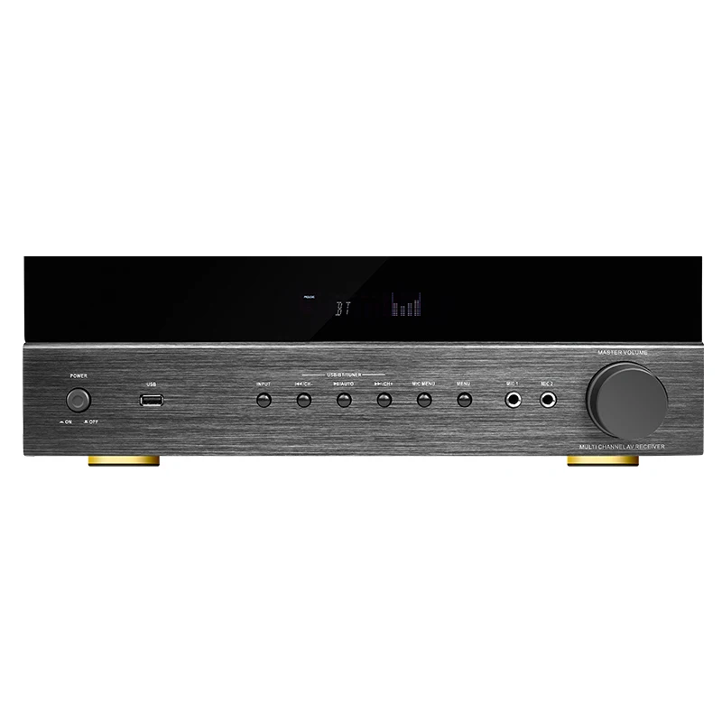 

2021 New Arrival HD AV Receiver 5.1 Channel HiFi Karaoke Home Theater Amplifier System AV-6188HD