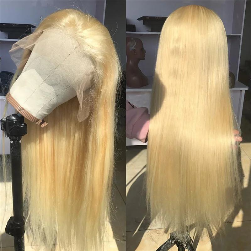 

Cheap unprocessed 12a glueless 360 lace frontal blond free part wigs 30 inch cuticle aligned raw 100% virgin human hair wigs