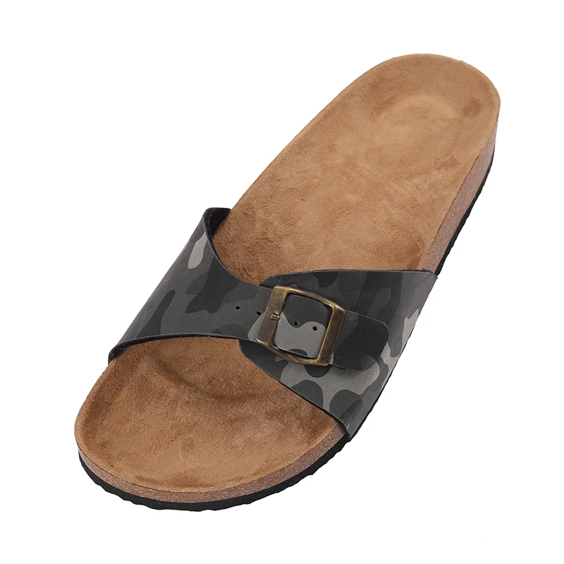 热卖时尚鞋印花pu滑块拖鞋定制徽标男士拖鞋