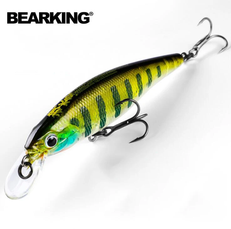 

BEARKING 80mm 9.9g quality fishing lures hard bait floating quality wobblers minnow Artificial Bait Tackle