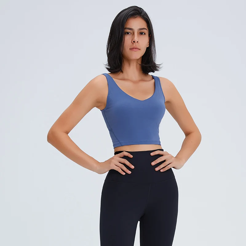 

2020 New Custom Logo Workout Training Sports Bra Workout Fitness Yoga Bra Top, 9 colors