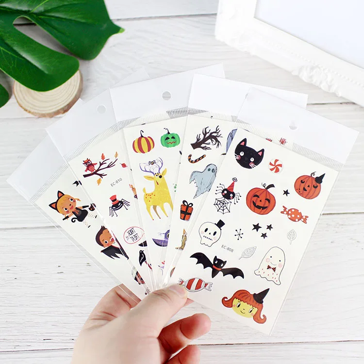 
Fashion Halloween Style Carton Waterproof Body Art Tattoo Sticker For Kids & Girl 