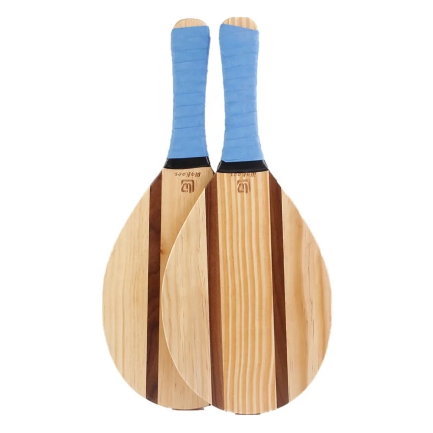 

Beach Paddle Ball Outdoor Sport Games Flat Frescobol Rackets, Wood