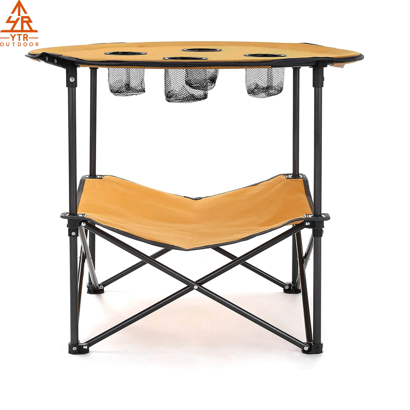 Npot Heavyduty Portable Folding Table 4 Cup Holders No Sag Surface