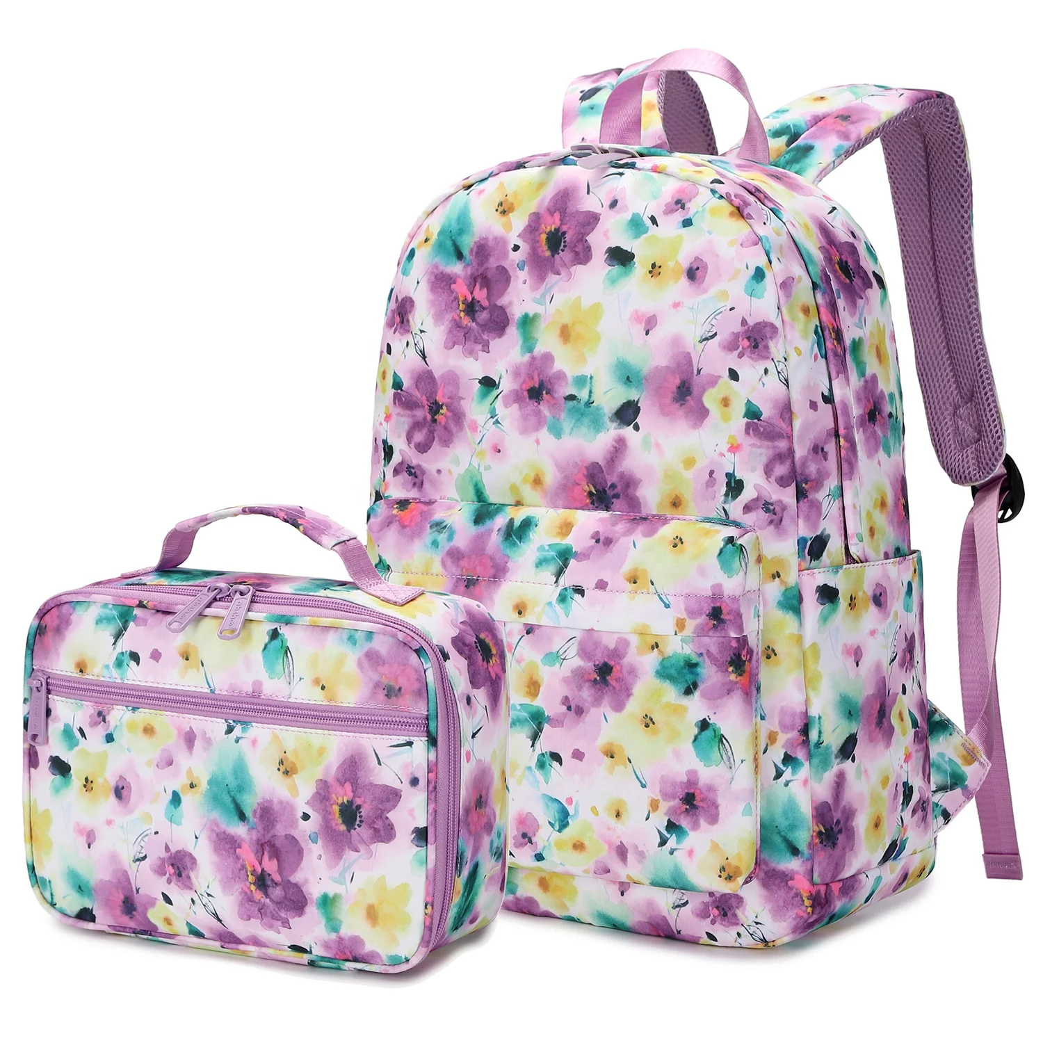 

School bags kid girls backpack floral school bags set wholesale cartoon school backpack with lunch bag kids backpack