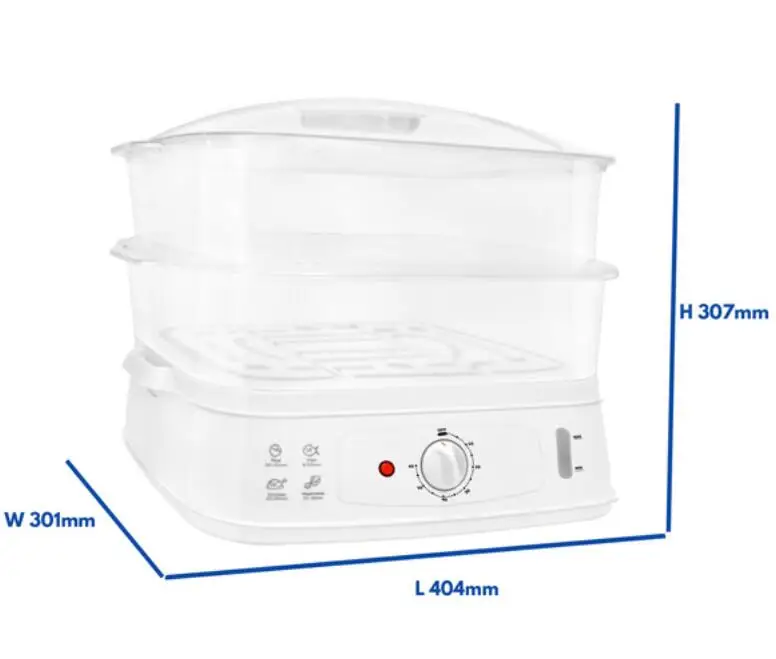 
Chinese mainland 2 layer plastic 20L electric home food steamer cooker 