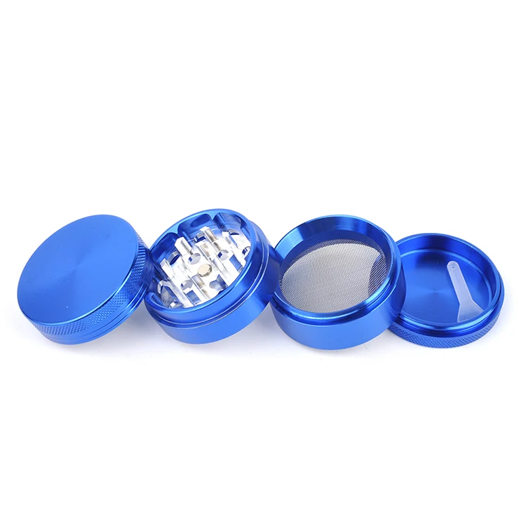 

High quality Aluminum Herb Grinder 63 MM 4 Layers With Blade Teeth Tobacco Grinder Spice Crusher Aluminum Herb grinder