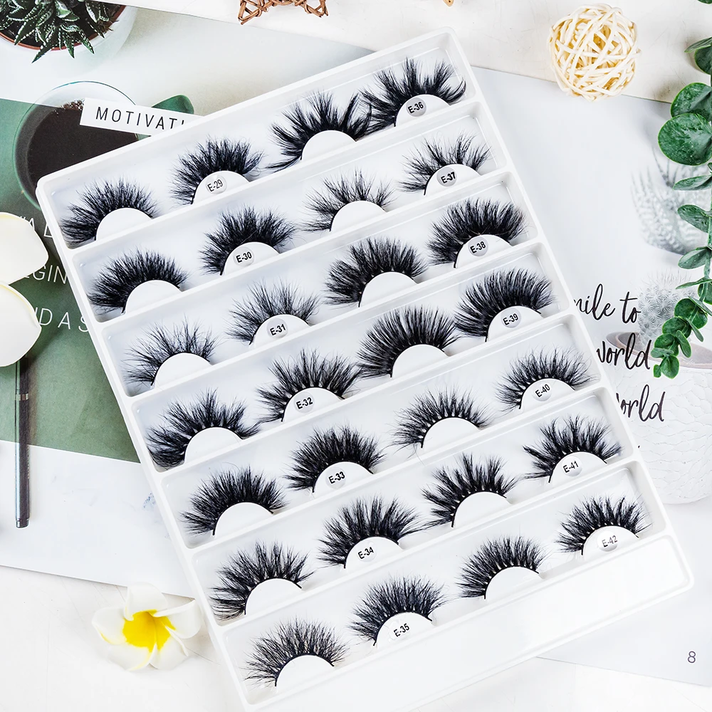 

Meiya Wholesale eyelash vendor customized boxes 25mm 27mm 3D Mink Eyelash with packing box false Faux eyelashes mink lashes3d