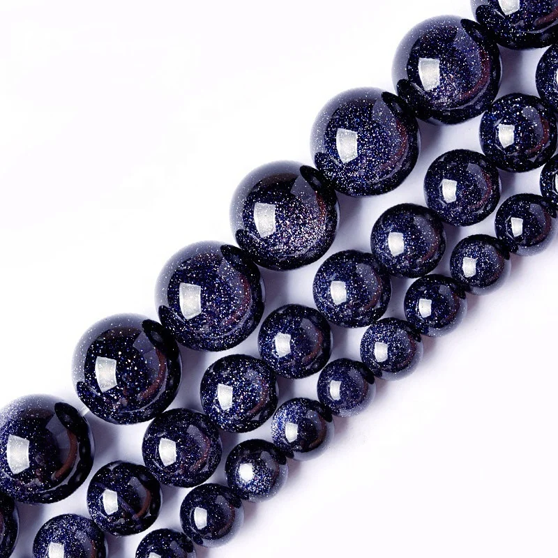 

1strand/lot 4 6 8 10 12 mm Natural Blue Sand Stone Charm Round Beads Loose Spacer Bead For Jewelry Making DIY Necklace Bracelet, Black white yellow red blue brown purple green