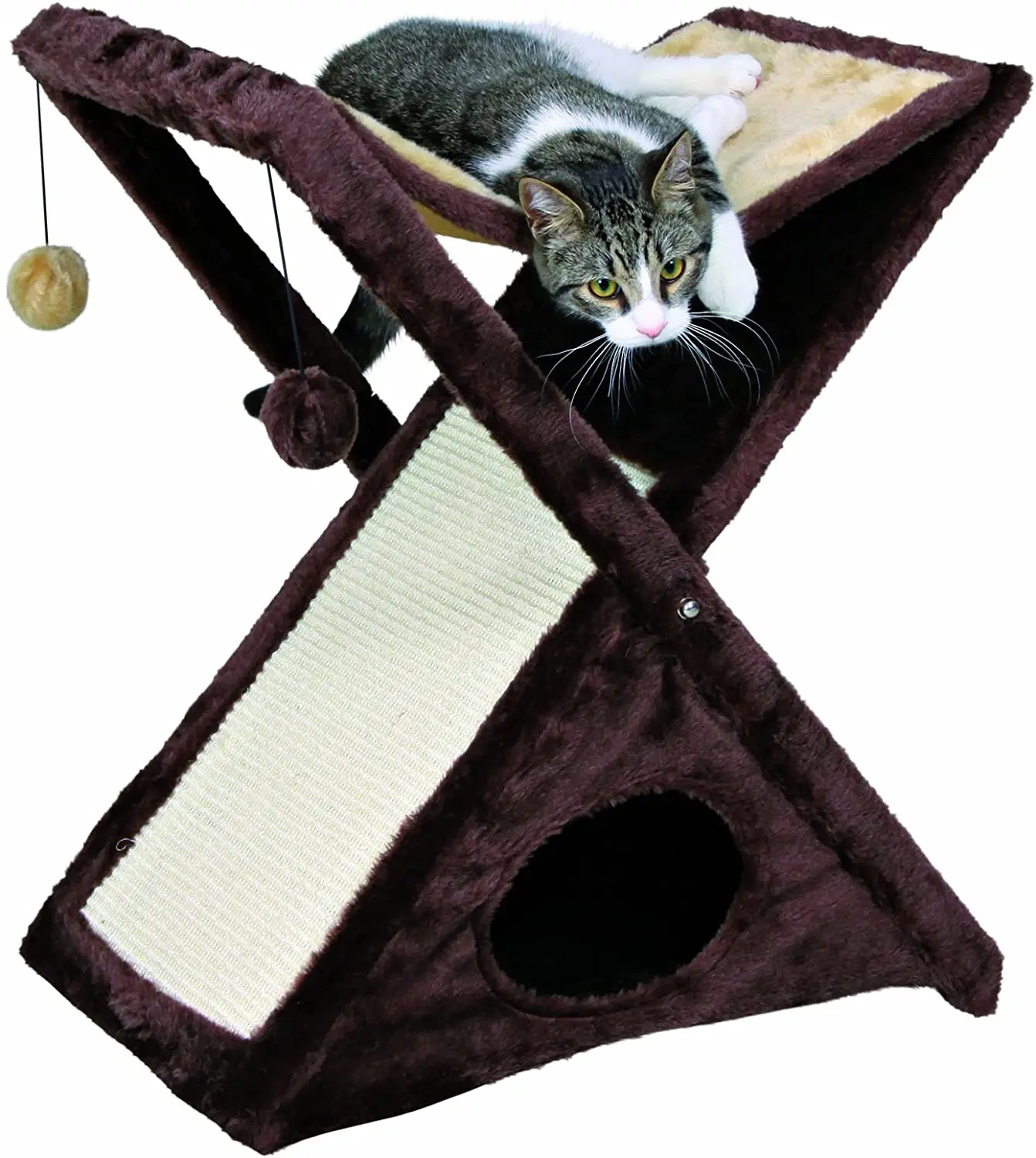 

2021 New Fashion Cat Tree Heavy Duty Fold and Store Cat Activity Tree