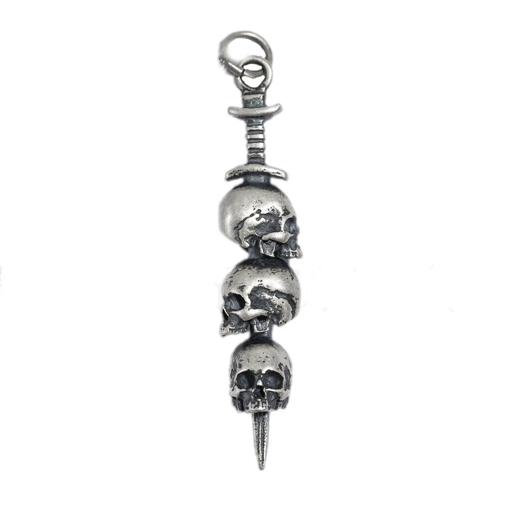 

Wholesale S925 Sterling Silver Wear Skull Pendant For Men And Women Vintage Gothic Style Necklace Pendant Jewelry