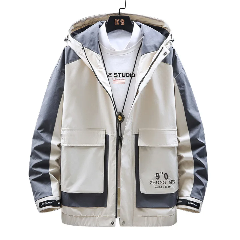 

Men's Hooded Head Autumn Winter Men's Casual COAT CLOTHES Korean Loose Outdoor Men's Jacket