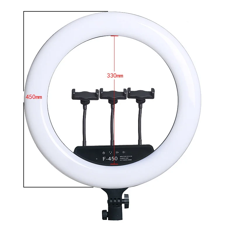 

keianmi led video light studio led lighting ring light 18 inch with stand
