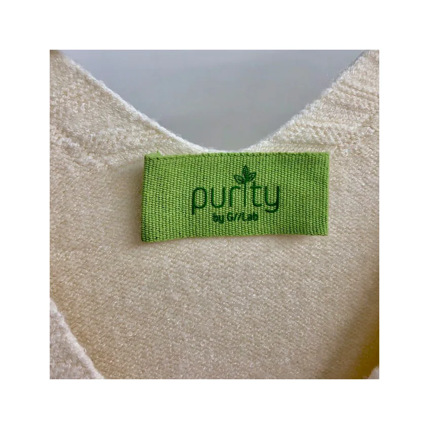 

Quality Recycled Satin Woven Label For Clothing, Custom color