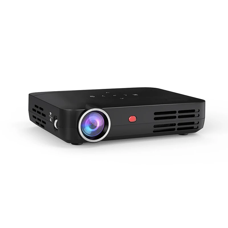 

DLP projector mini smart projector LED portable short throw projector, White black